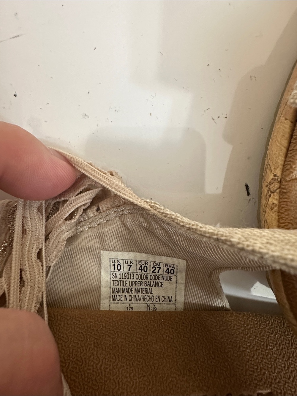 Skechers Cream Slingback Sandals with Brown Footbed - Picture 2 of 6